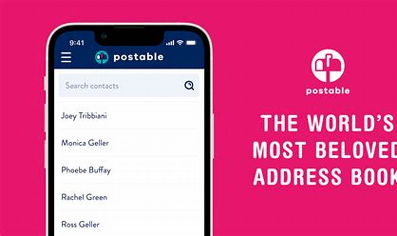 postable address book