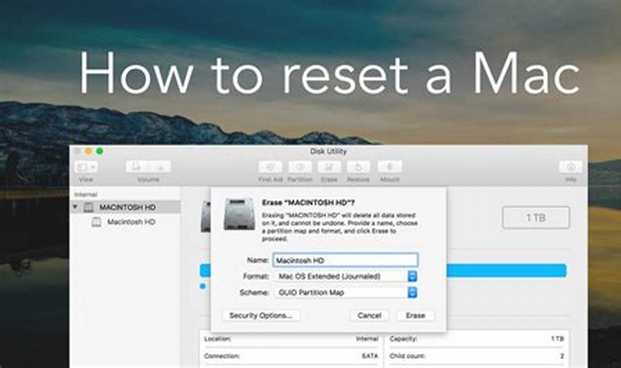 how to reset mac book