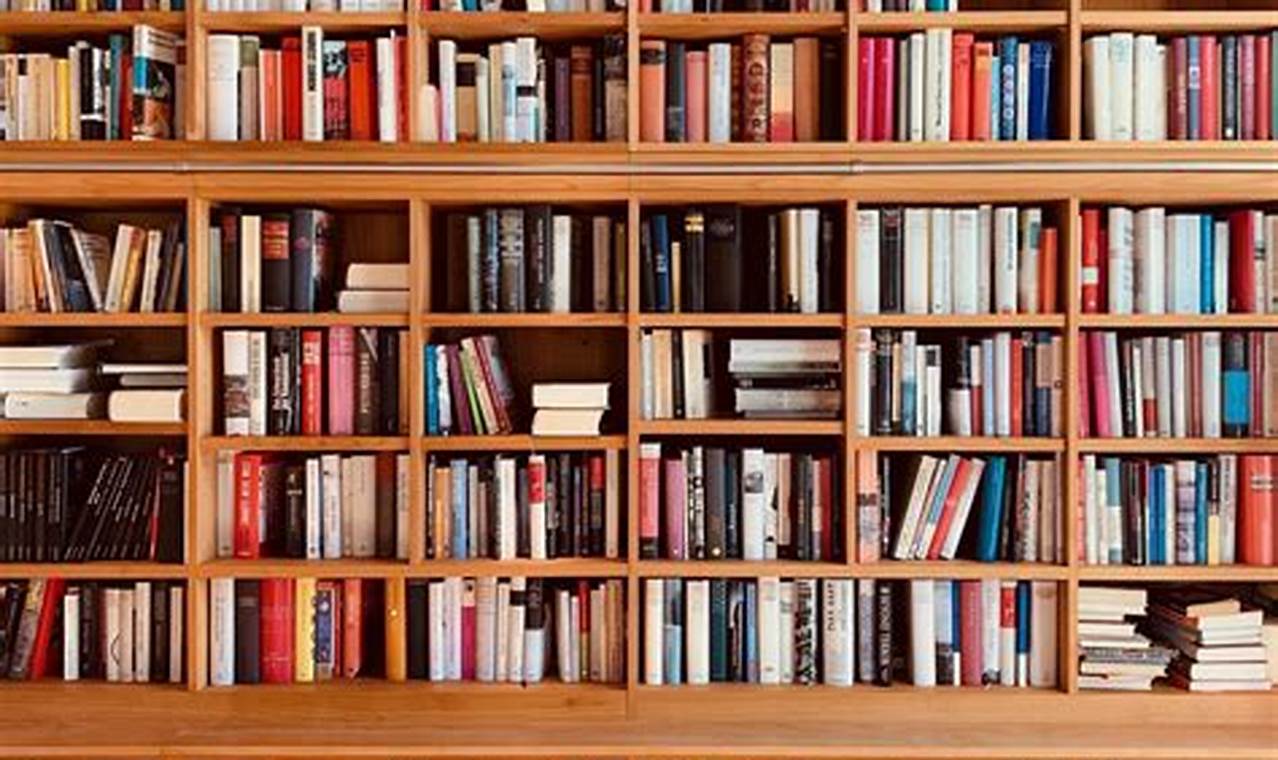 organizing books on shelves